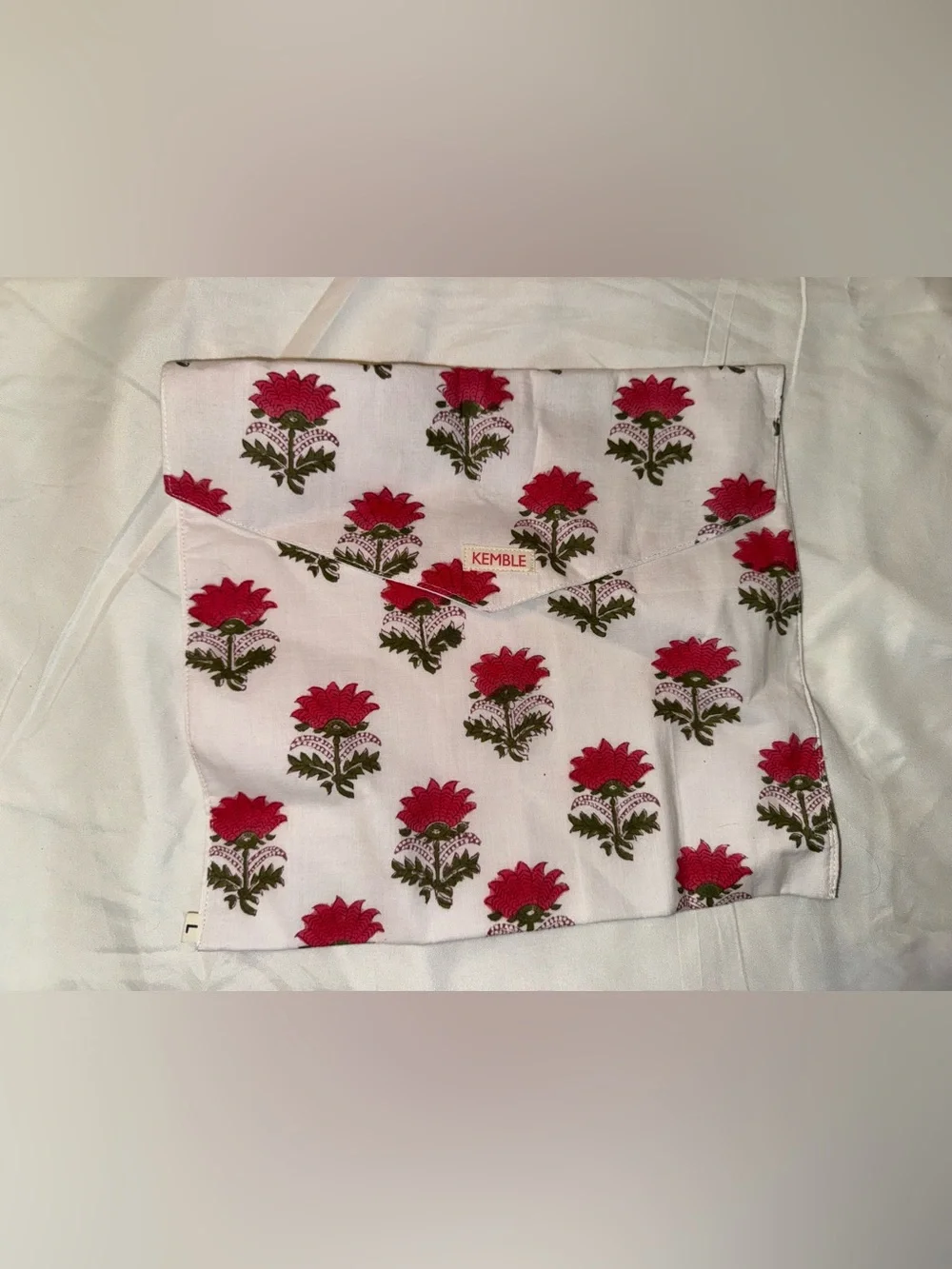 Kemble Floral Cotton pajama Top and  bottoms in Pink and white. Size Large.